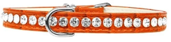 Beverly Style Rhinestone Designer Croc Dog Collar